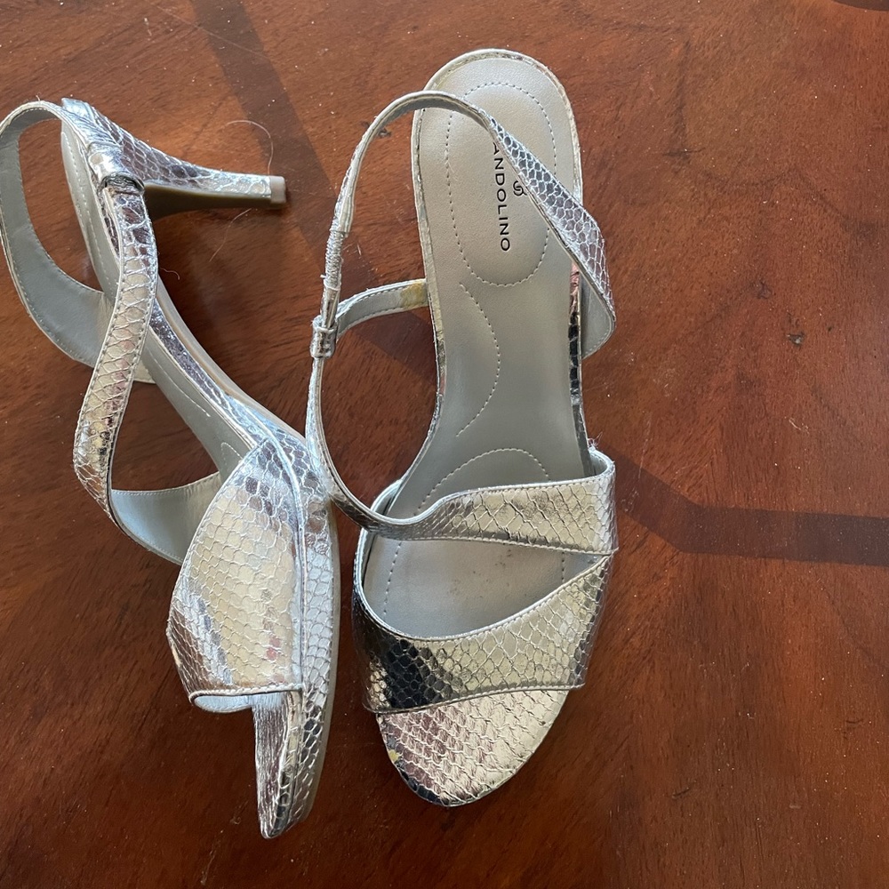 High Heel Silver Shoes
